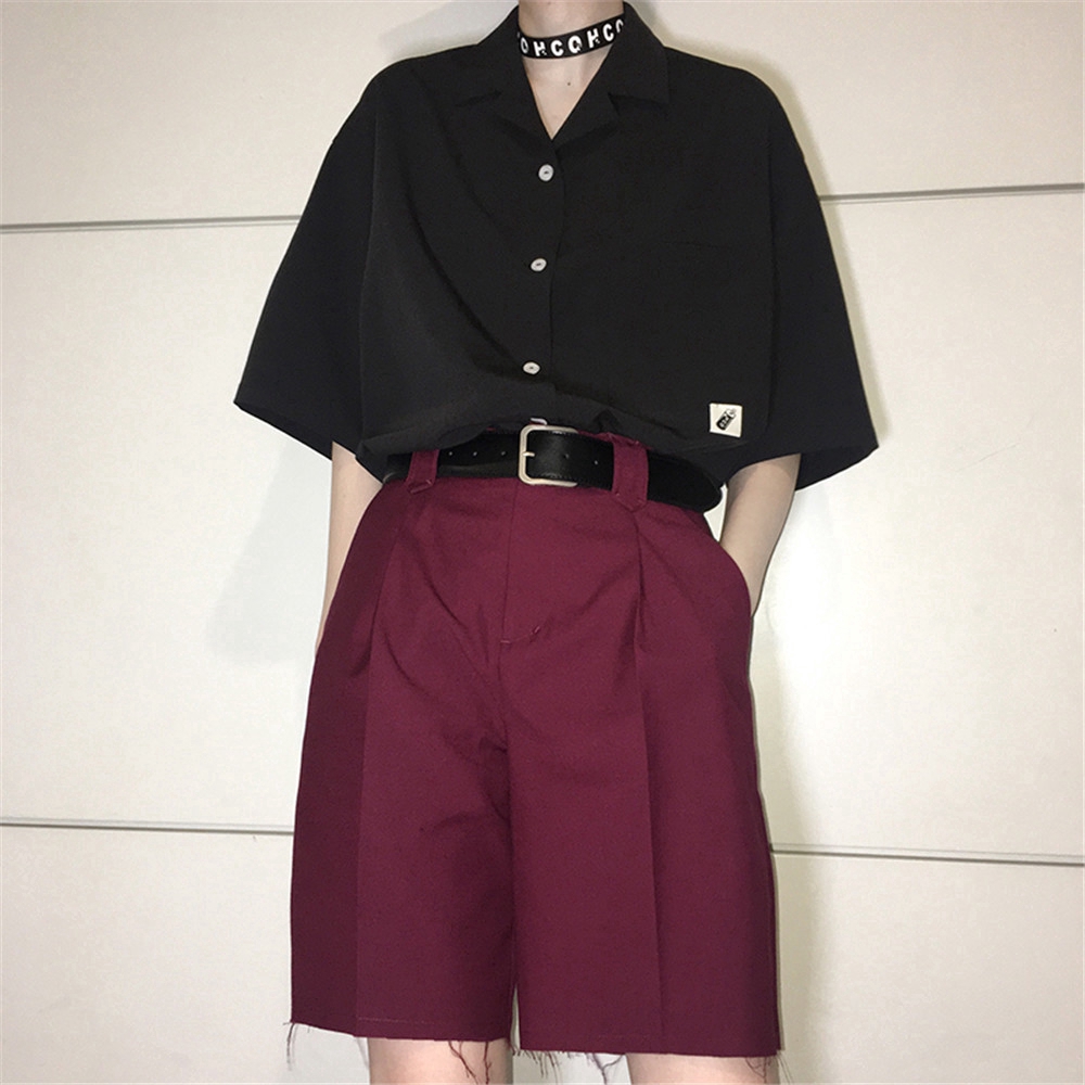 Thắt Lưng Da Màu Trơn Khóa Vuông Thời Trang Cho Nữ