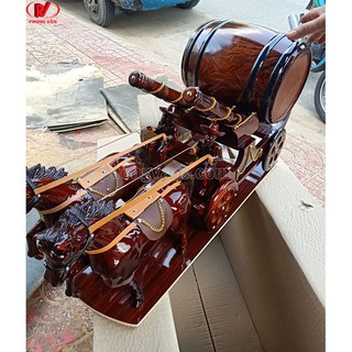 Xe ngựa kéo 2 ngựa 2 pháo