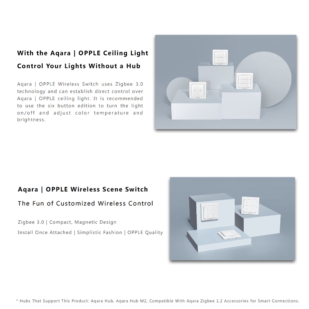 Aqara Opple Wireless Smart Wall Switch No Wiring Required Work With aqara App Apple HomeKit home | BigBuy360 - bigbuy360.vn