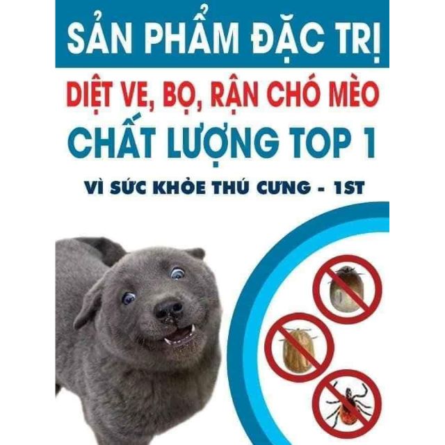 Sản phẩm đặc trị diệt ve bọ rận chó mèo