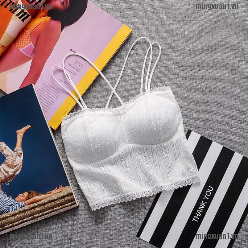 MINON Women Tanks Sexy Bra Crop Vest Lace Seamless Breathable Push Up Top Underwear VN | BigBuy360 - bigbuy360.vn