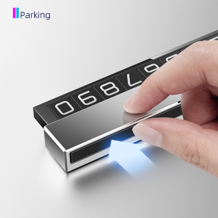 Bảng số điện thoại hợp kim nhôm cao cấp trên ô tô BD127 - Kích thước: 127×30×13mm