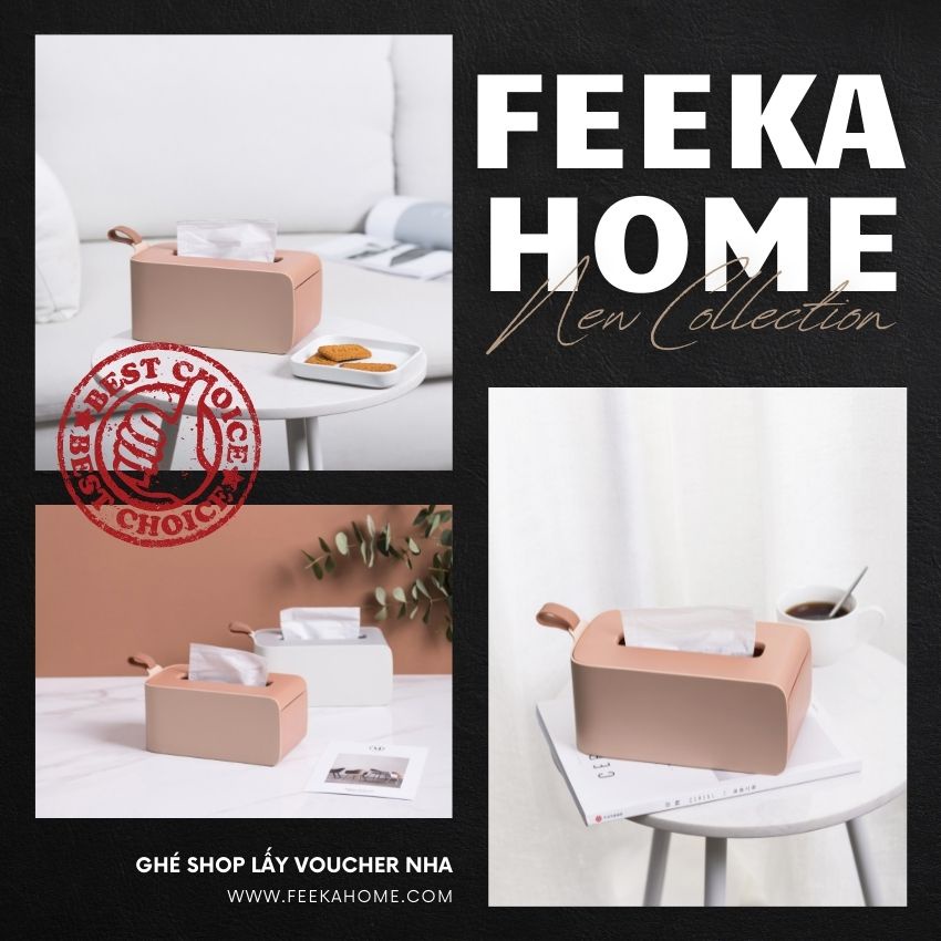 Hộp đựng giấy ăn sang trọng FEEKA đa năng cute dùng decor, hộp đựng khăn giấy ướt để bàn - ô tô dễ thương nhựa cao cấp