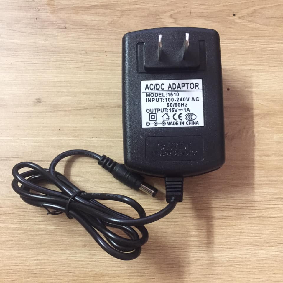 Nguồn Adapter 15V 1A 2A sạc loa kẹo kéo