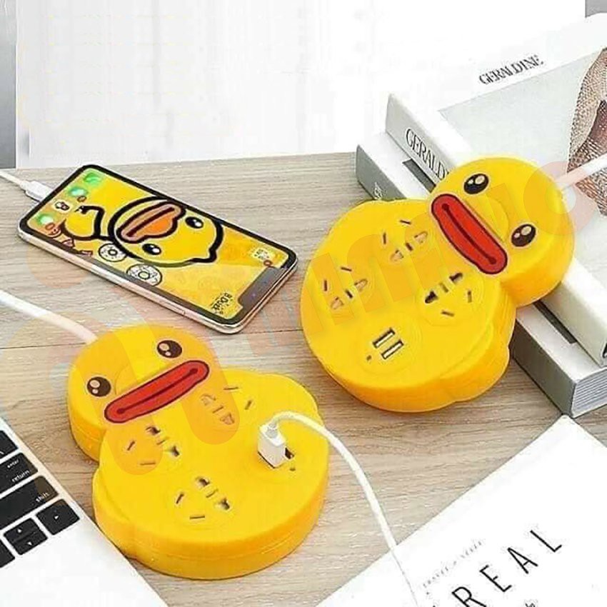 Ổ Điện Đa Năng Tích Hợp Cổng Sạc USB MINAHO - Ổ Điện Vịt Vàng Siêu Cute ( Dây 1.8m)