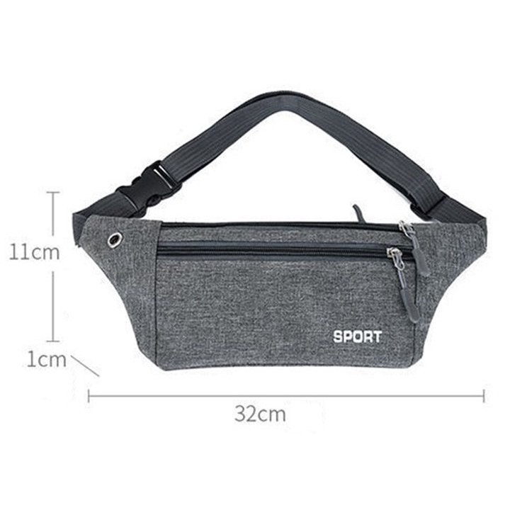 Túi đeo hông bụng thể thao du lịch Sport  đựng điện thoại đa năng vải bố thời trang cao cấp TUI-46