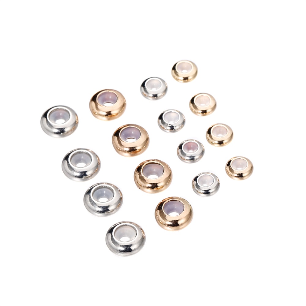 Bộ 10 hạt xỏ St.kunkka hình tròn dẹt bằng đồng làm vòng tay thủ công