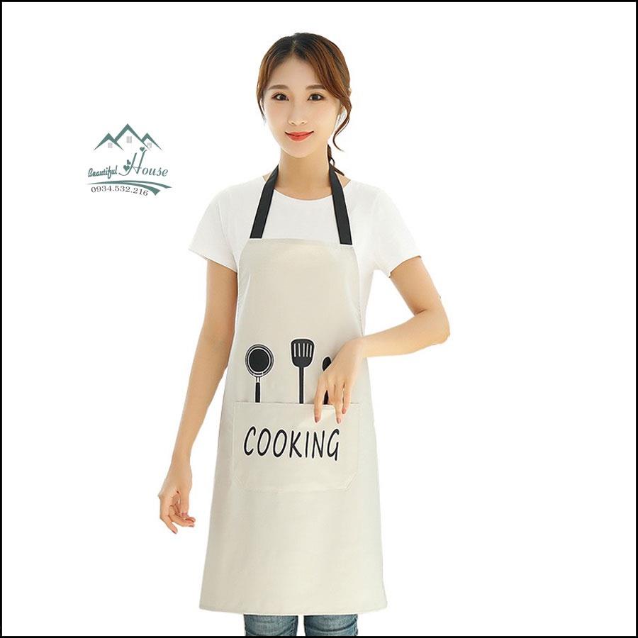 Tạp Dề Cooking [Nhiều Màu] - Vải Oxford Cao Cấp Chống Thấm Nước, Chống Bám Bẩn, Thời Trang