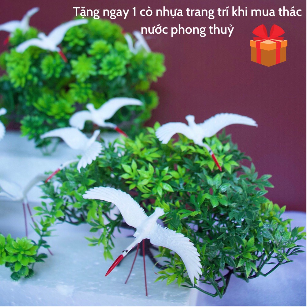 Thác Nước Phong Thủy Tiểu Cảnh bể cá mini Hòn non bộ để bàn trang trí