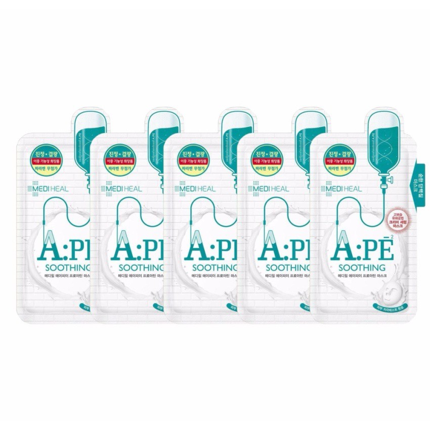 Combo 5 Mặt nạ dưỡng da ẩm mượt giúp giảm viêm chống kích ứng Mediheal A:PE Proatin Mask _ Mediheal Chính Hãng
