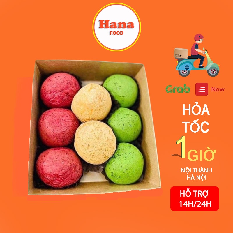 Bánh su hồng trà sữa trân châu -Su sữa chua trân châu-giao thông- trà nhài- su sing phomai [ Hana Fodd ]