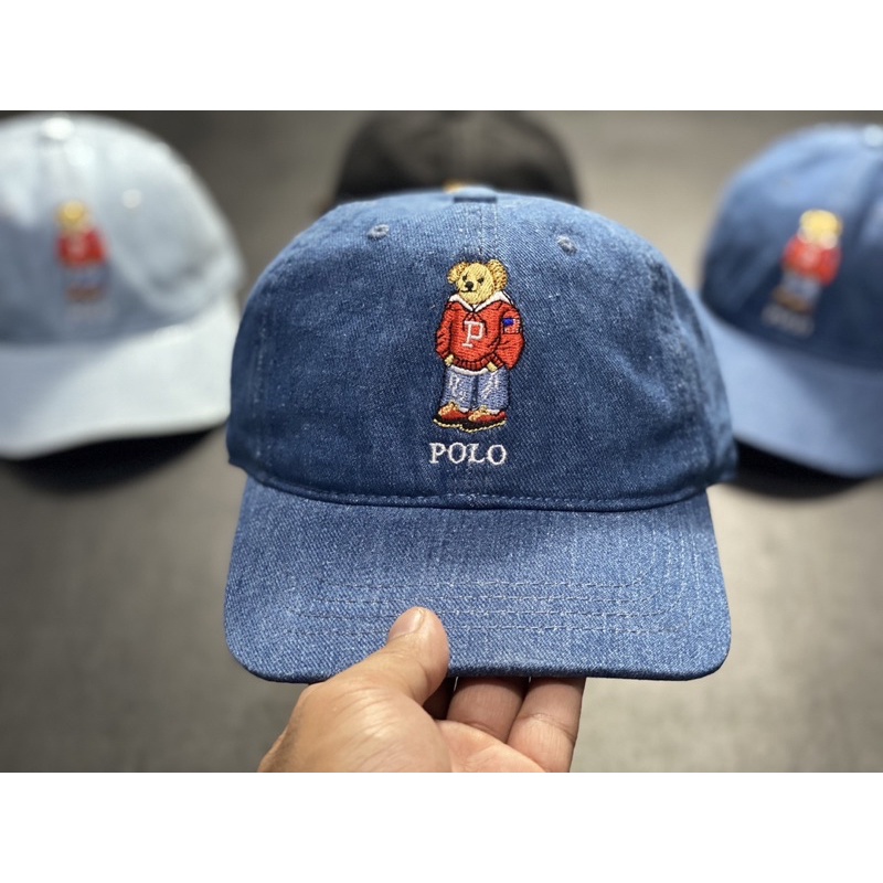 Mũ nón kết / nón lưỡi trai nam nữ po.lo jean thêu logo gấu khóa da thật chuẩn VNXK