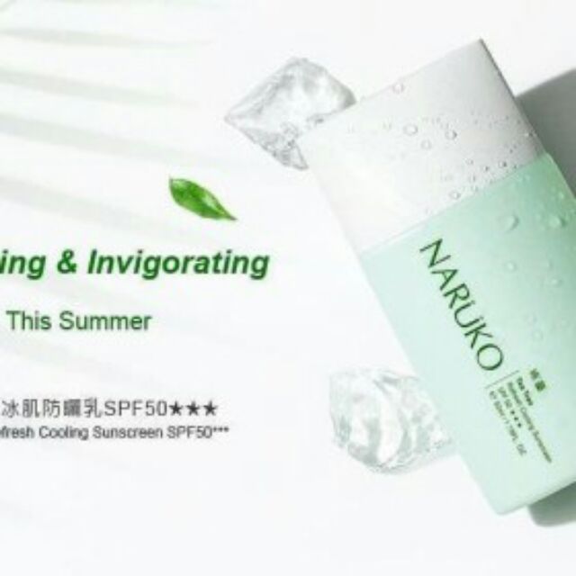 [BẢN ĐÀI] kem chống nắng Naruko tea tree refresh cooling mát lạnh