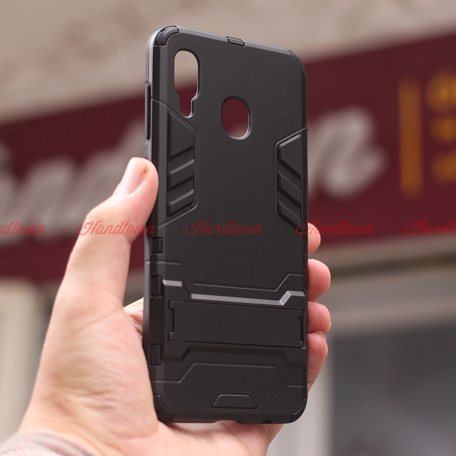 Ốp Lưng Cho Samsung Galaxy A30 IRON - MAN Nhựa PC Cứng Viền Dẻo Chống Sốc