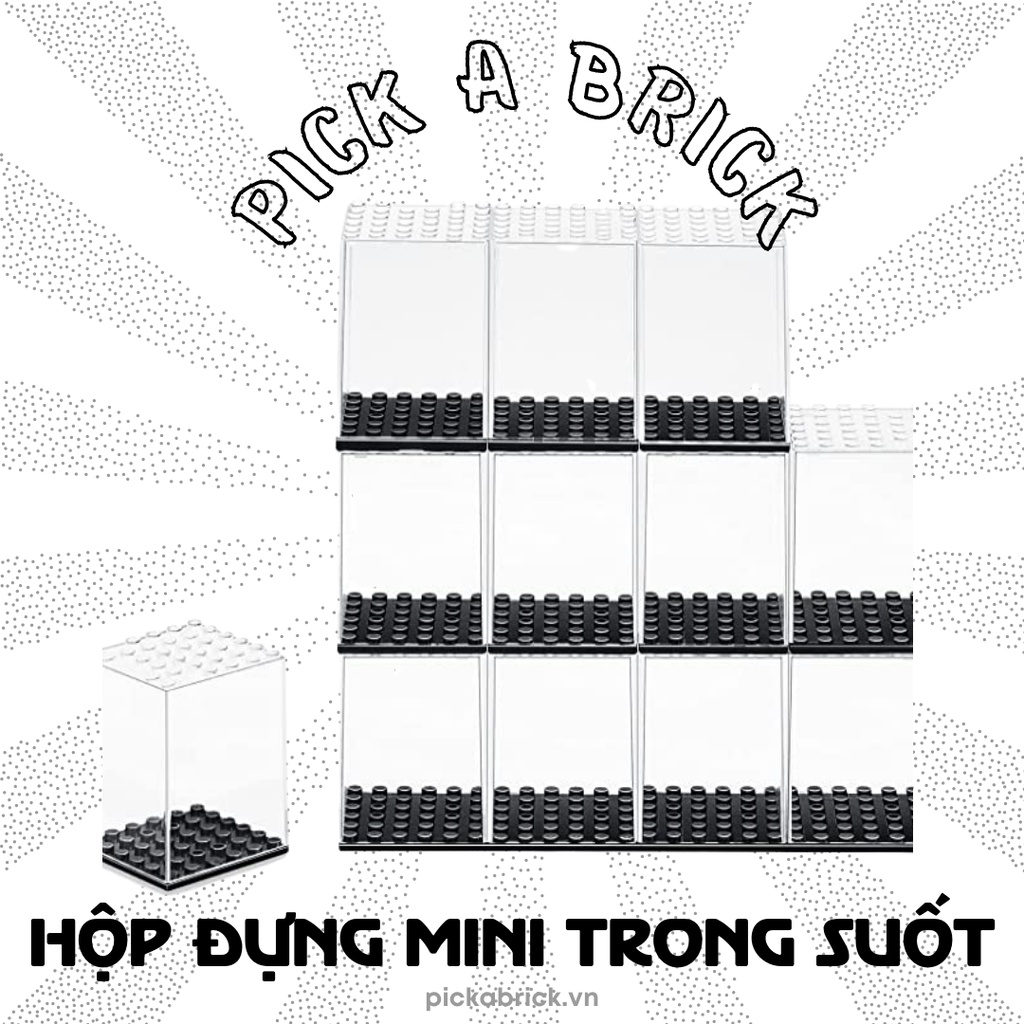 Hộp đựng Minifigures bảo quản chống bụi trong suốt - Hộp trưng bày Minifigures Non Lego Mica Display Case