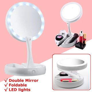 [Freeship] Gương Trang Điểm Đèn Led Xếp Gọn