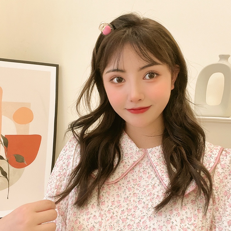 Kẹp Tóc Hình Tròn Họa Tiết Hoạt Hình Phong Cách Hàn Quốc Dễ Thương Cho Bé Gái