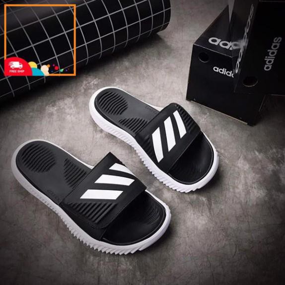 Dép Alphabounce FREESHIP +hộp quai ngang nam 3 sọc chất xịn 1-1 đủ màu