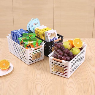 GIỎ ĐỰNG ĐỒ MINI QUAI GỖ TRÚC SIÊU CUTE