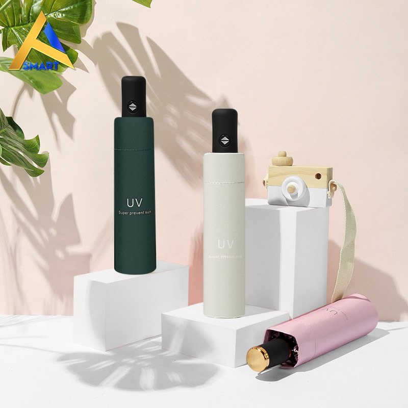 Ô dù che nắng, ô che mưa tự động gấp gọn chống tia UV 8 nan chịu lực cao cấp