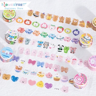 Cuộn Băng Dính Washi In Họa Tiết Động Vật / Hoa Dễ Thương Trang Trí Sổ Lưu Niệm / Nhật Ký
