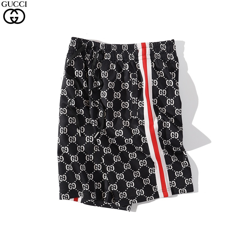 Quần Short Dây Rút In Biểu Tượng G Đôi Phong Cách GUCCI Cổ Điển Thoáng Khí Thoải Mái Hợp Thời Trang