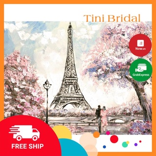 Tranh ghép hình Tini Puzzle 450 mảnh bằng giấy Romantic Paris - có nhận in theo yêu cầu tranh xếp hình 36x50