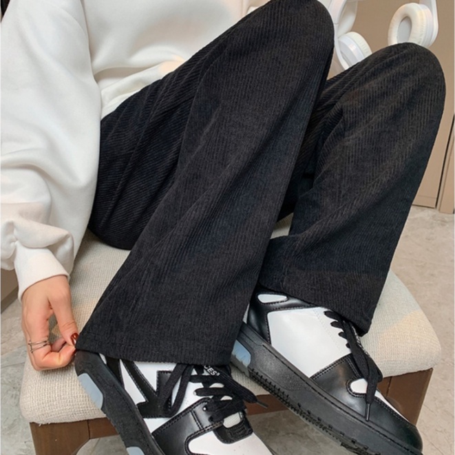 Quần dài NZN ống rộng lưng cao màu trơn thời trang mùa thu mới cho nữ