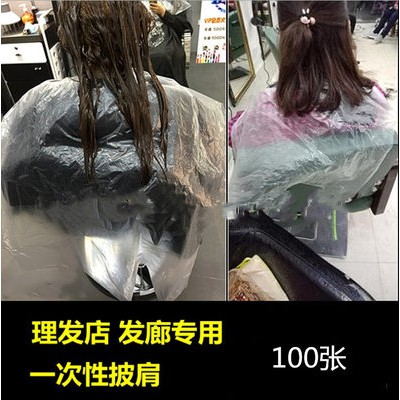Áo Choàng Nhuộm Tóc dùng một lần, tiệm cắt tóc chuyên dụng, tiệm uốn tóc, tiệm làm tóc, túi nhựa dày 100 chỉ miễn phí vậ