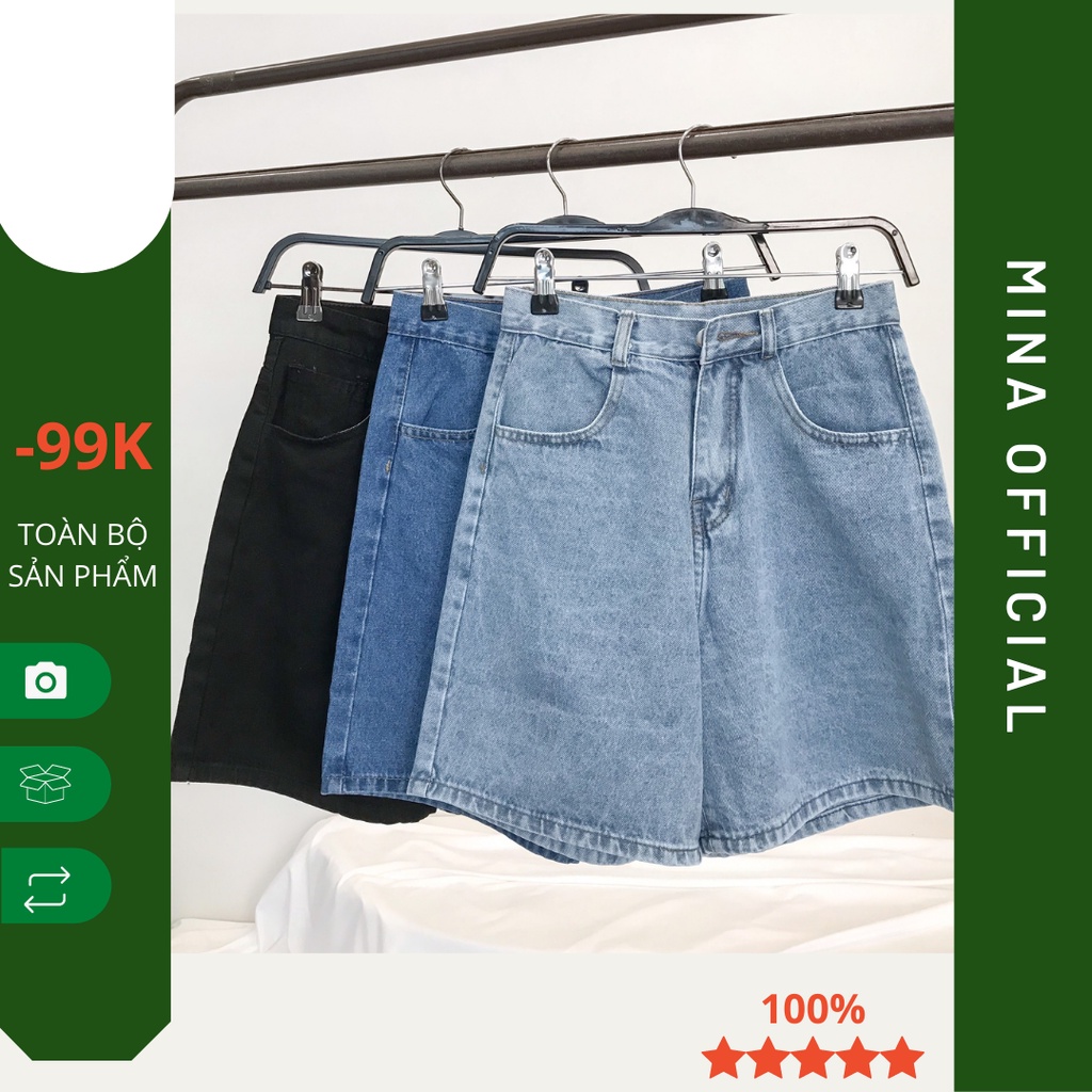 Quần short jeans lửng MINA phong cách Uzzlang OH002