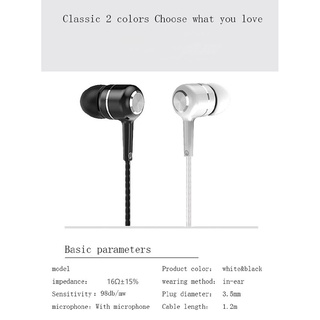 Portable wired sports headset with microphone