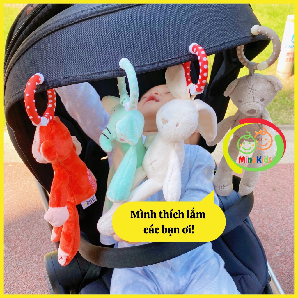 Treo Cũi Kích Thích Thị Giác Treo Nôi Thú Bông Treo Xe Đẩy Đồ Chơi Lục Lạc Cho Bé Sơ Sinh TN42