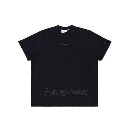 Áo thun 5THEWAY Màu Đen cổ tròn với thiết kế public icon Big Logo Square Tee