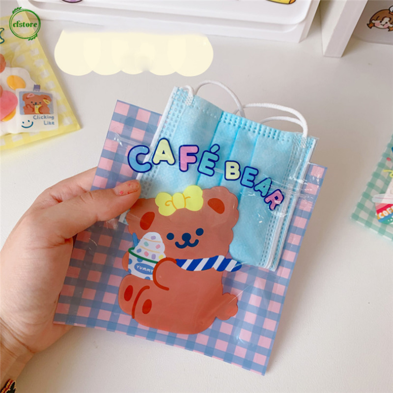 CF Cute Bear Travel Accessories Snacks Airtight Bag Girls Food Biscuit Candy Small Size Packet Candy Gift Bag