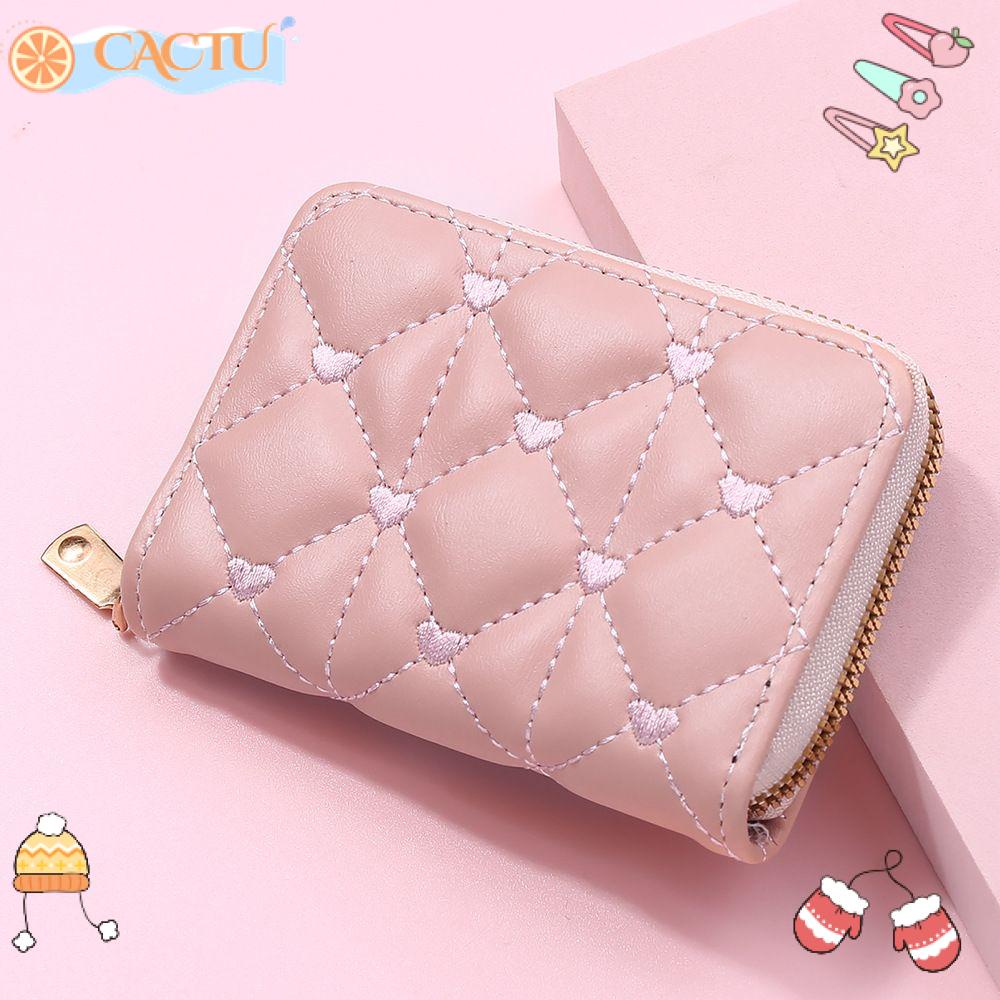 Ví Ngắn Đựng Thẻ Thêu Họa Tiết Xinh Xắn Cho Nữ Giá Đỡ