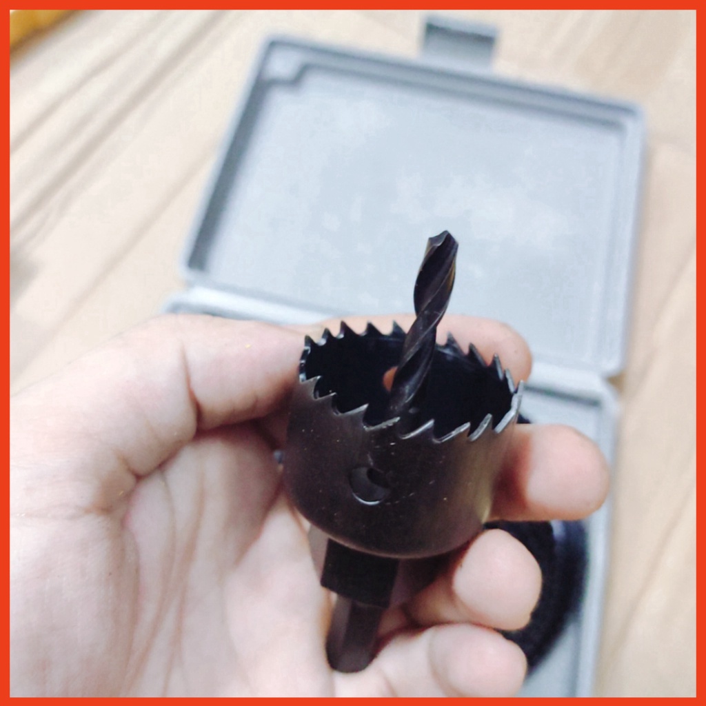 Bộ khoét đa năng 16 chi tiết xám, Khoét Lỗ Thùng Loa, Lỗ Đèn Thạch Cao