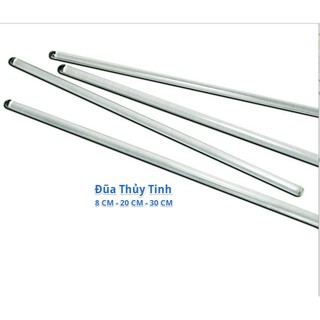 Đũa thủy tinh khuấy hóa chất chiều dài 8 cm, 20 cm và 30 cm