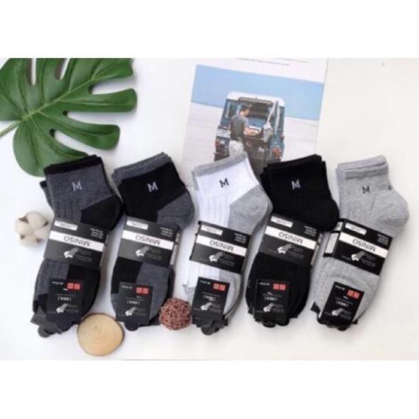 Set 10 Đôi Tất Miniso Cổ Cao Tất Nam*