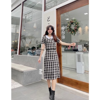 SET ÁO CỔ TRẮNG CHÂN VÁY MIDI