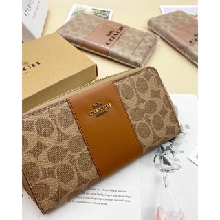 Ví dài C Accordion Zip Wallet xuất xịn full box làm quà