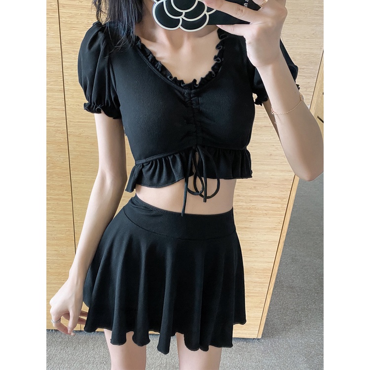 Đồ Bơi Màu Đen Thiết Kế Dạng Váy Cho Phái Nữ