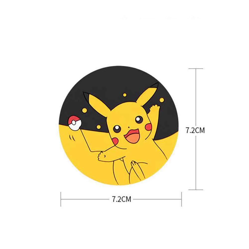 Miếng Lót Ly Hình Pikachu Dễ Thương Trang Trí Nội Thất Xe Hơi