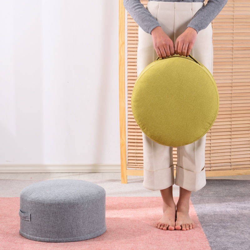 đờinhà sống Thảm trải chiếu Tatami, có chiều cao, dày, có thể tháo rời và giặt được, ghế đẩu tròn nhỏ