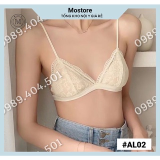 Áo lót bra nữ ren hoa mềm đệm mỏng 🖤al02