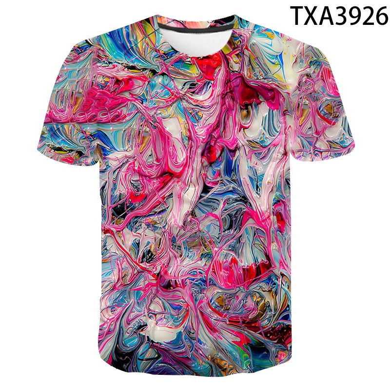 Áo Thun In Hình Graffiti 3D Thời Trang Mùa Hè 2022 XS-3XL