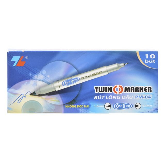 Hộp 10 Bút Lông Dầu Thiên Long Ceedee PM-04