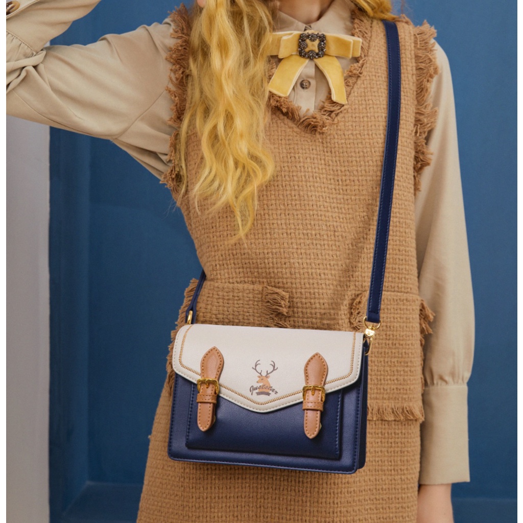 Túi xách đeo chéo dễ thương Just Star phom chữ nhật tuần lộc công sở đi làm đi chơi 172838