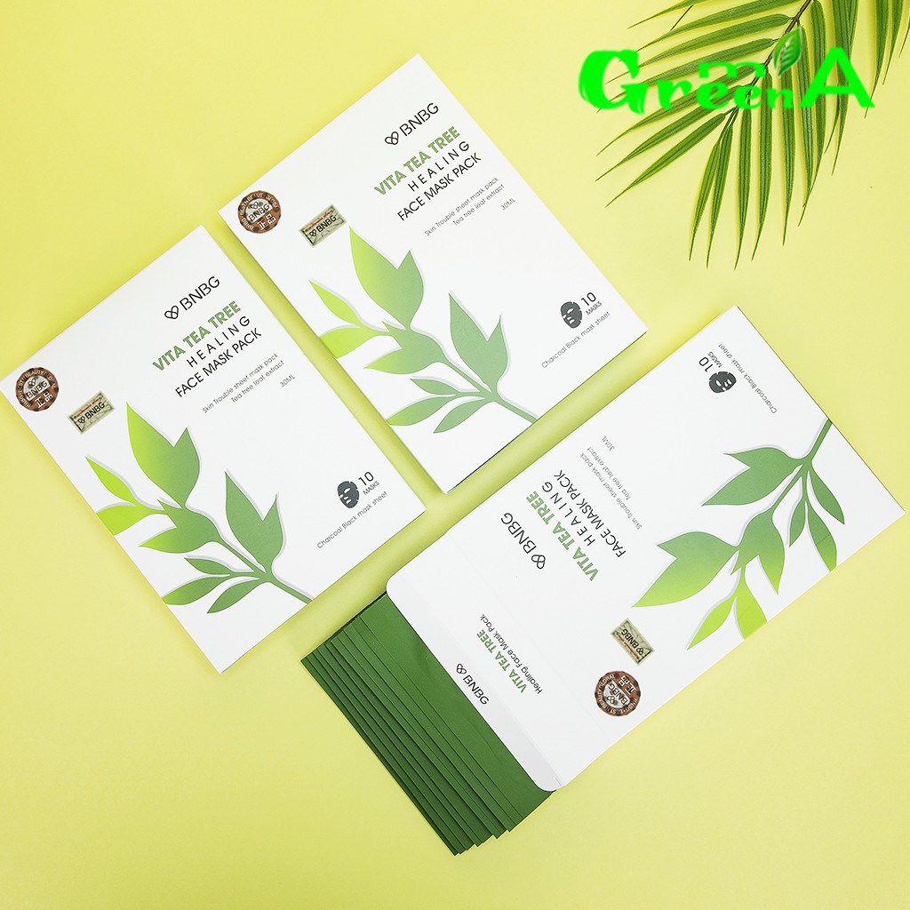 Mặt Nạ Tràm Trà BNBG [Miếng Lẻ] Vita Tea Tree Healing Face Mask Pack Giảm Mụn Thâm Sẹo Thải Độc Da NHẬP KHẨU CHÍNH HÃNG | BigBuy360 - bigbuy360.vn