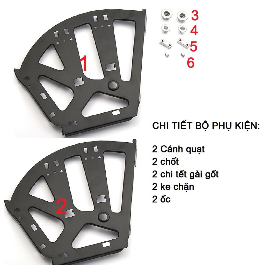 Bản Lề Tủ Giày Thông Minh 3 Ngăn (2 cái/ bộ)- Phụ kiện giá xoay tủ giày 3 ngăn