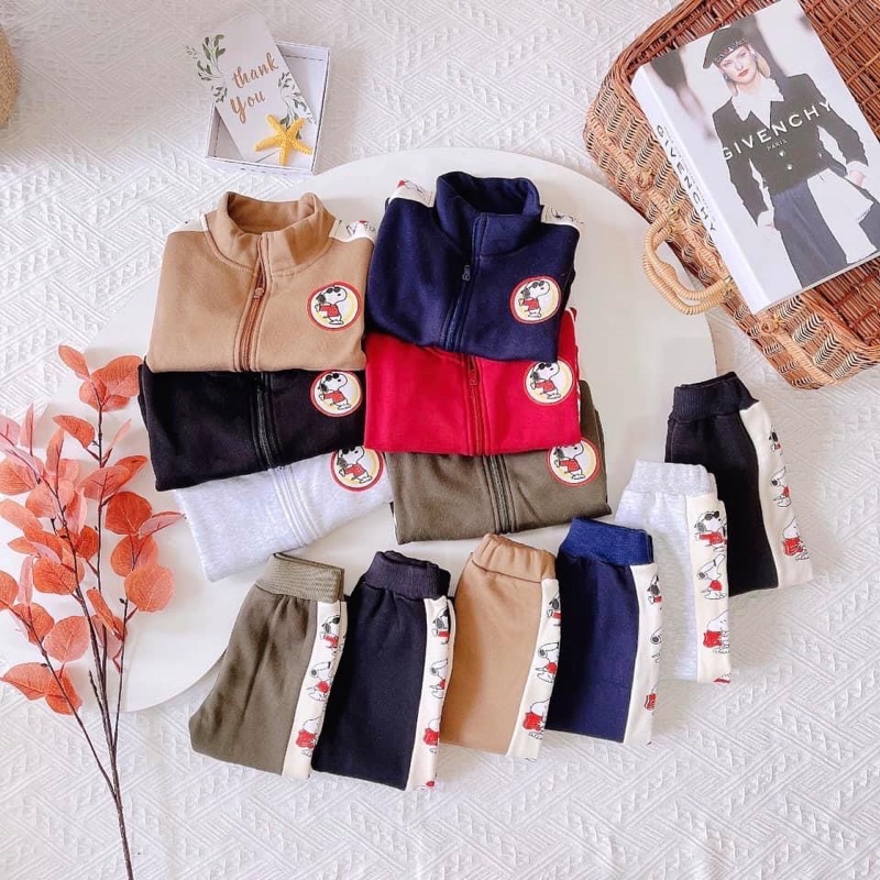 Bộ Nỉ Lông Kéo Khoá Cho Bé Trai Bé Gái